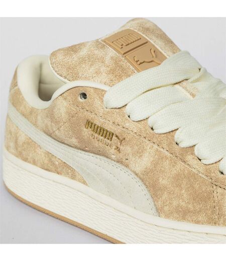 Womens/ladies Xl Leo Leopard Print Suede Trainers Off White Puma