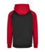 Mens Basic Raglan Hoodie Noir Rouge Build Your Brand-2