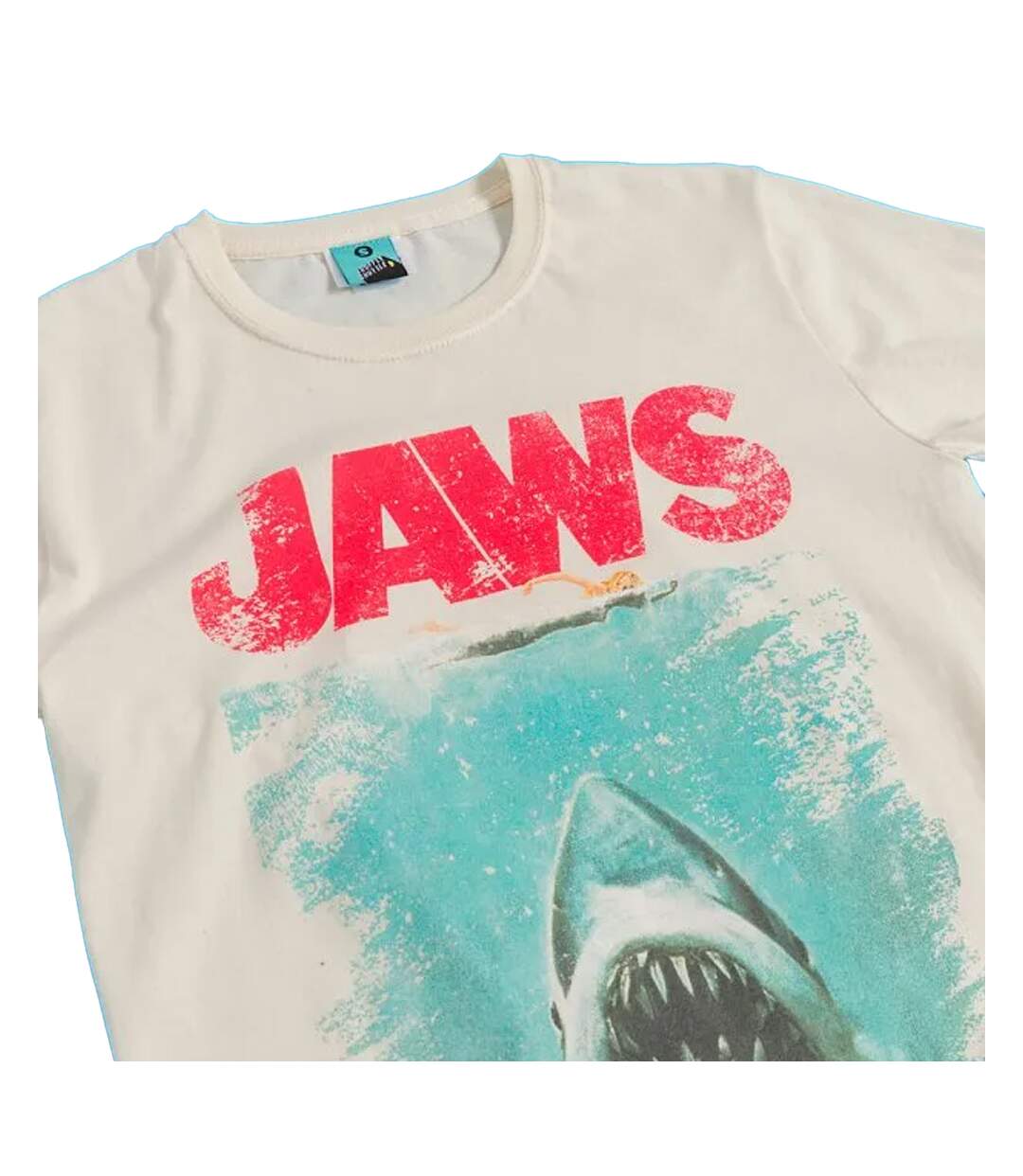 T-shirt Motif/style Poster Du Film Adulte Beige Jaws-4