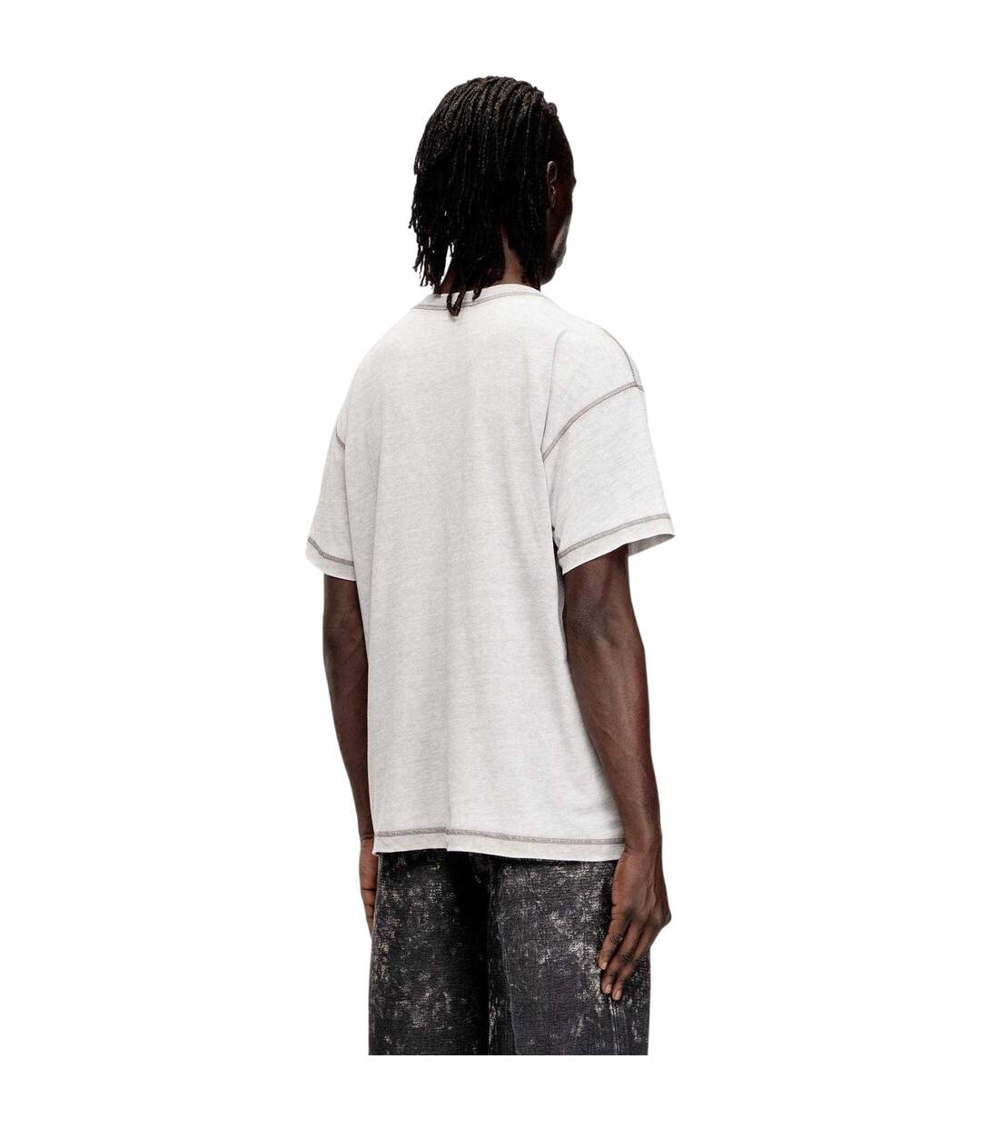Mens Regular T-shirt Grey Diesel-3