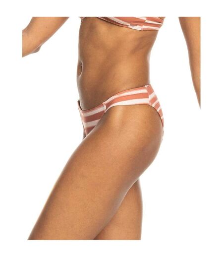 Bas De Maillot De Bain Plage Motif/style Rayé Femme Blanc Rose Roxy