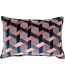 Paoletti Delano Lattice Cushion Cover (Blush Pink/Navy) (One Size) - UTRV2047