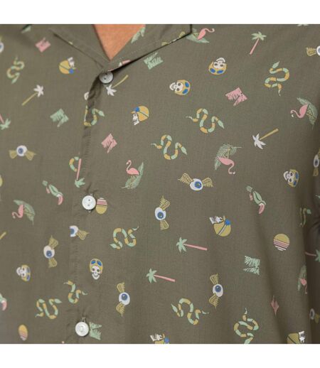 Chemise homme fluide manches courtes en viscose imprimée Sum Vondutch