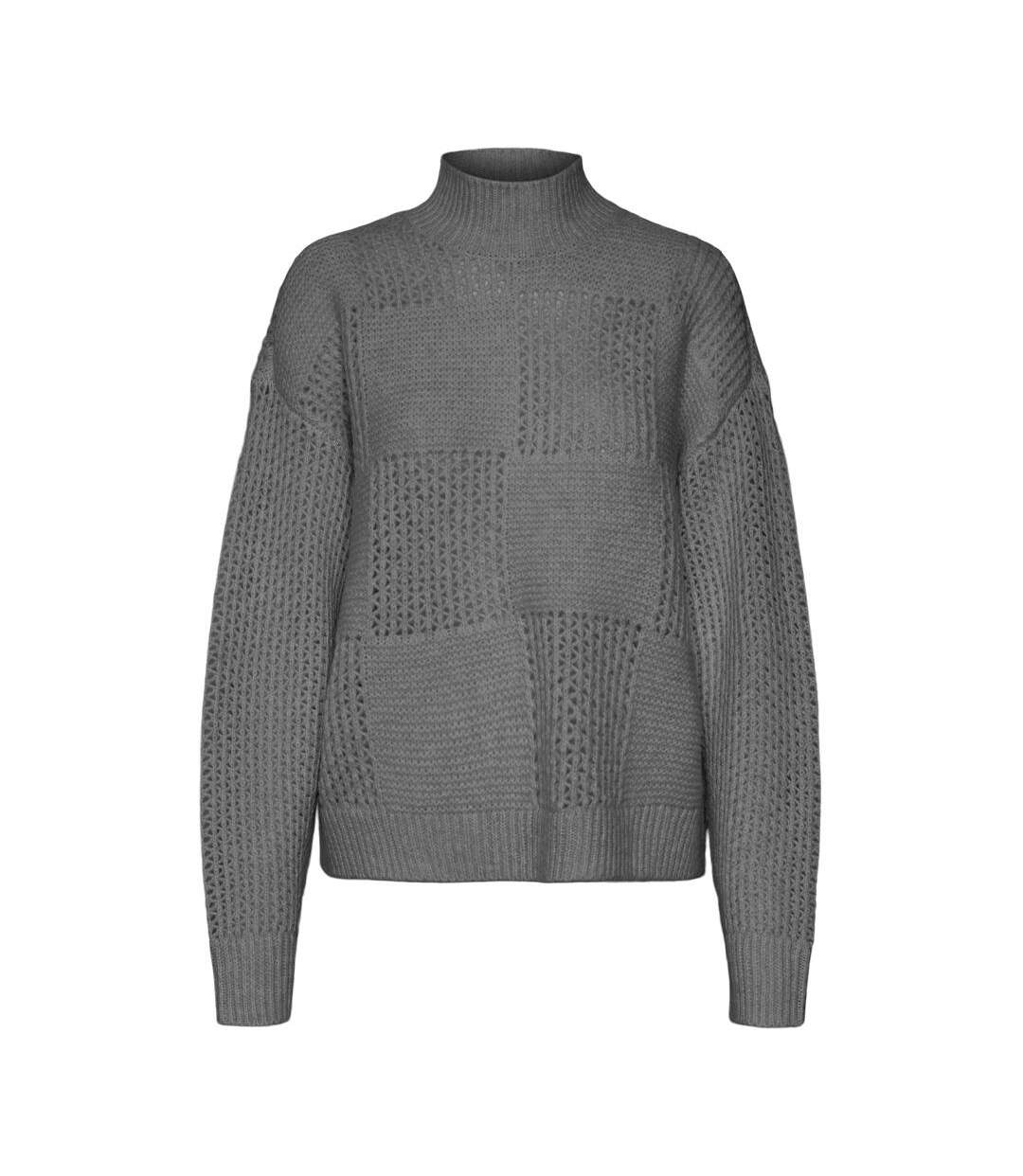 Pull gris femme vero moda moon-1