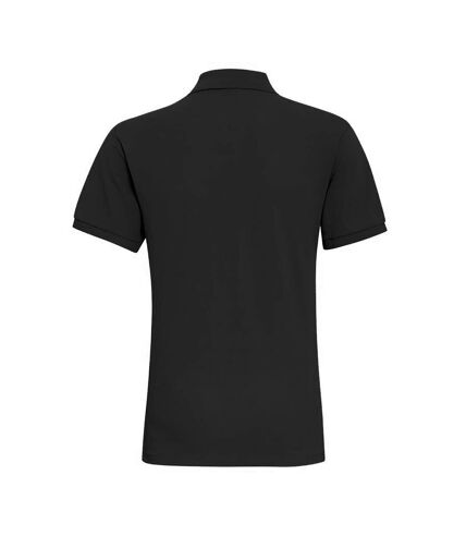 Asquith & Fox Mens Plain Short Sleeve Polo Shirt (Black Heather)