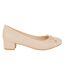 Good For The Sole Womens/Ladies Talia Block Heel Ballerina Flats (Blush) - UTDP3882