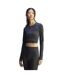 Womens/ladies Stella Mccartney Long-sleeved Yoga Crop Top Carbon Adidas-4