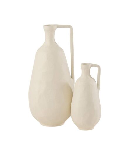 Vase Déco en Métal Goa 23cm Blanc