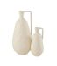 Vase Déco en Métal Goa 23cm Blanc-2