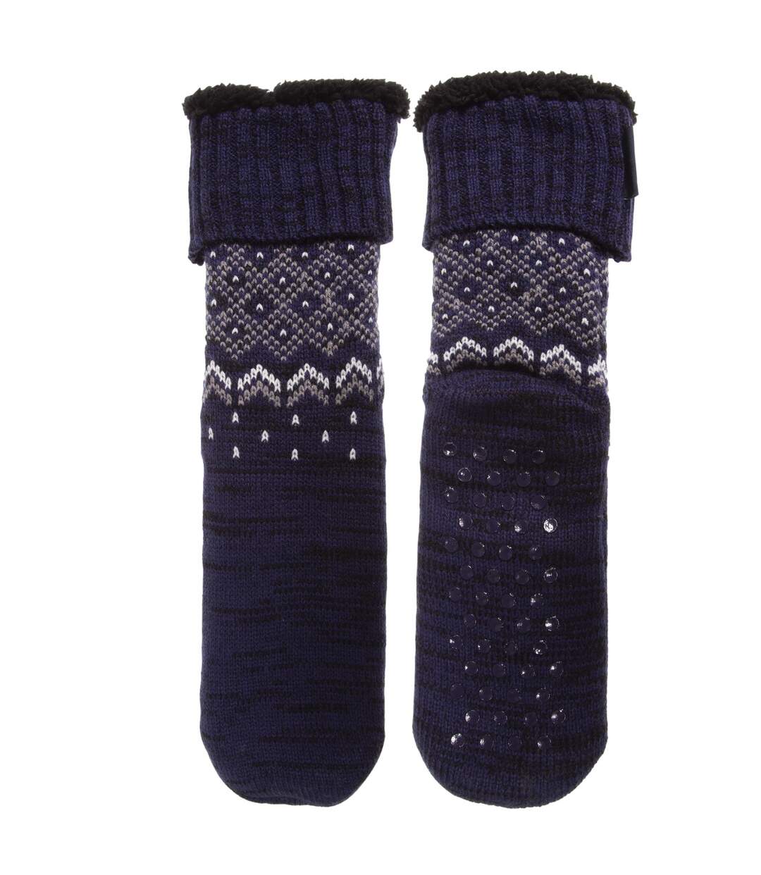 Isotoner Chaussettes d'intérieur homme ultra confortables, avec picots antidérapants