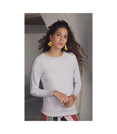 Fruit OF The Loom Ladies Fitted Lightweight Raglan Sweatshirt (240 GSM) (Heather Grey) - UTBC2656
