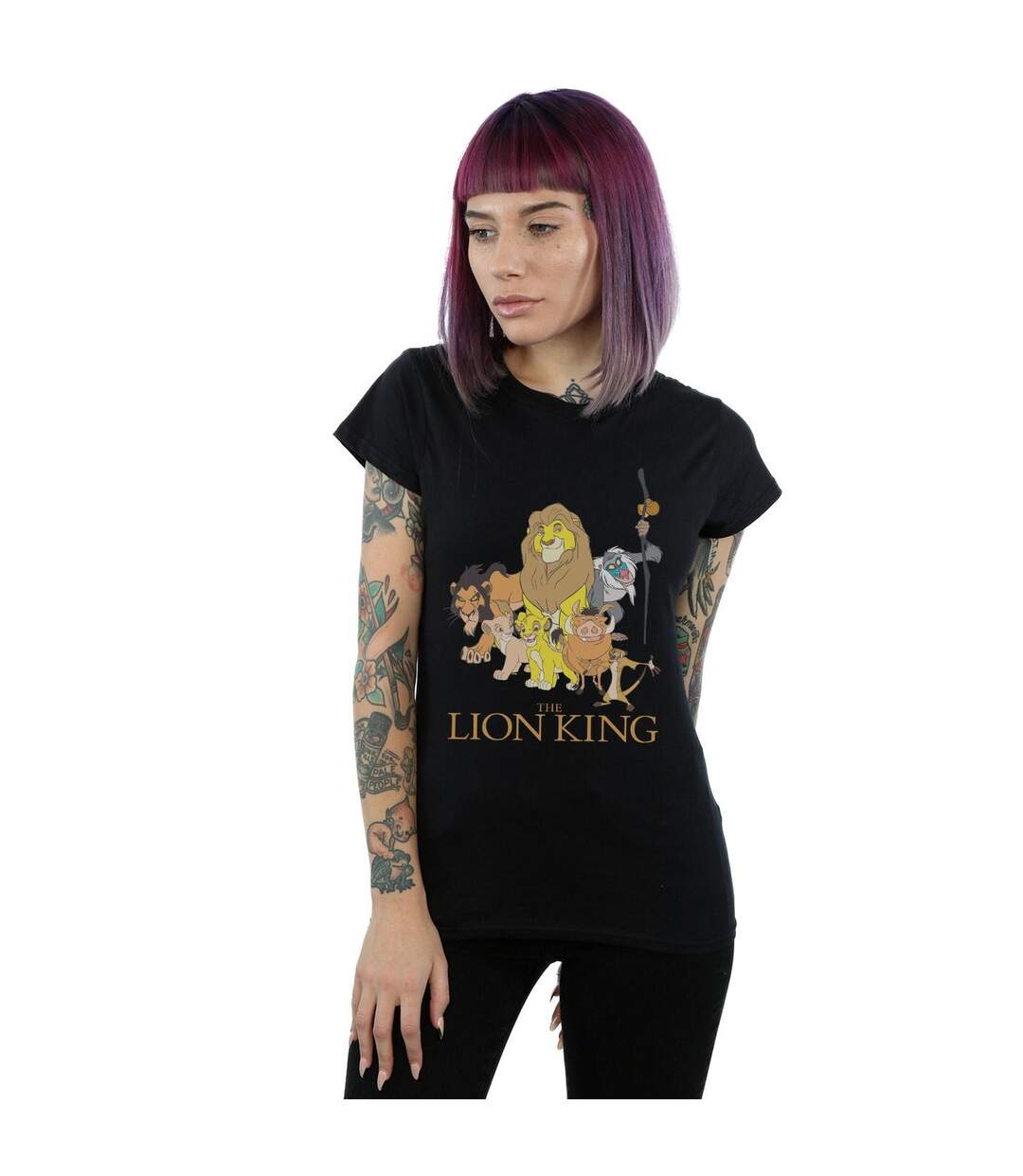 Disney T-shirt en coton du groupe Le Roi Lion Femme/Ladies (Noir) - UTBI25023-2