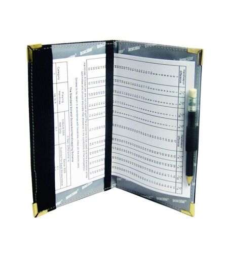 Deluxe golf score card holder one size black Longridge