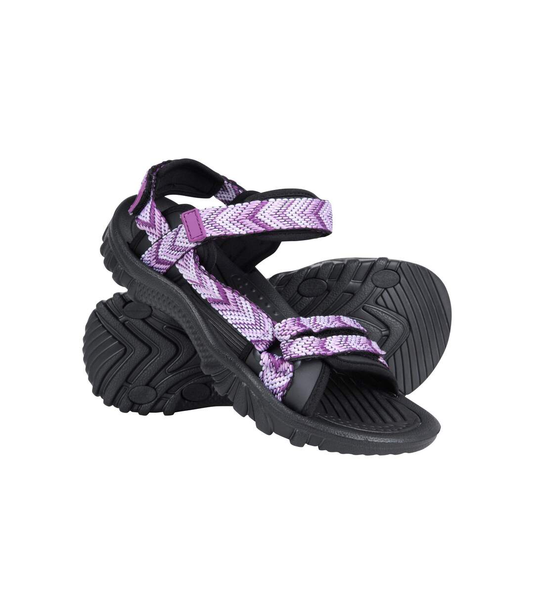 Womens/ladies cyprus chevron sandals purple Mountain Warehouse-1