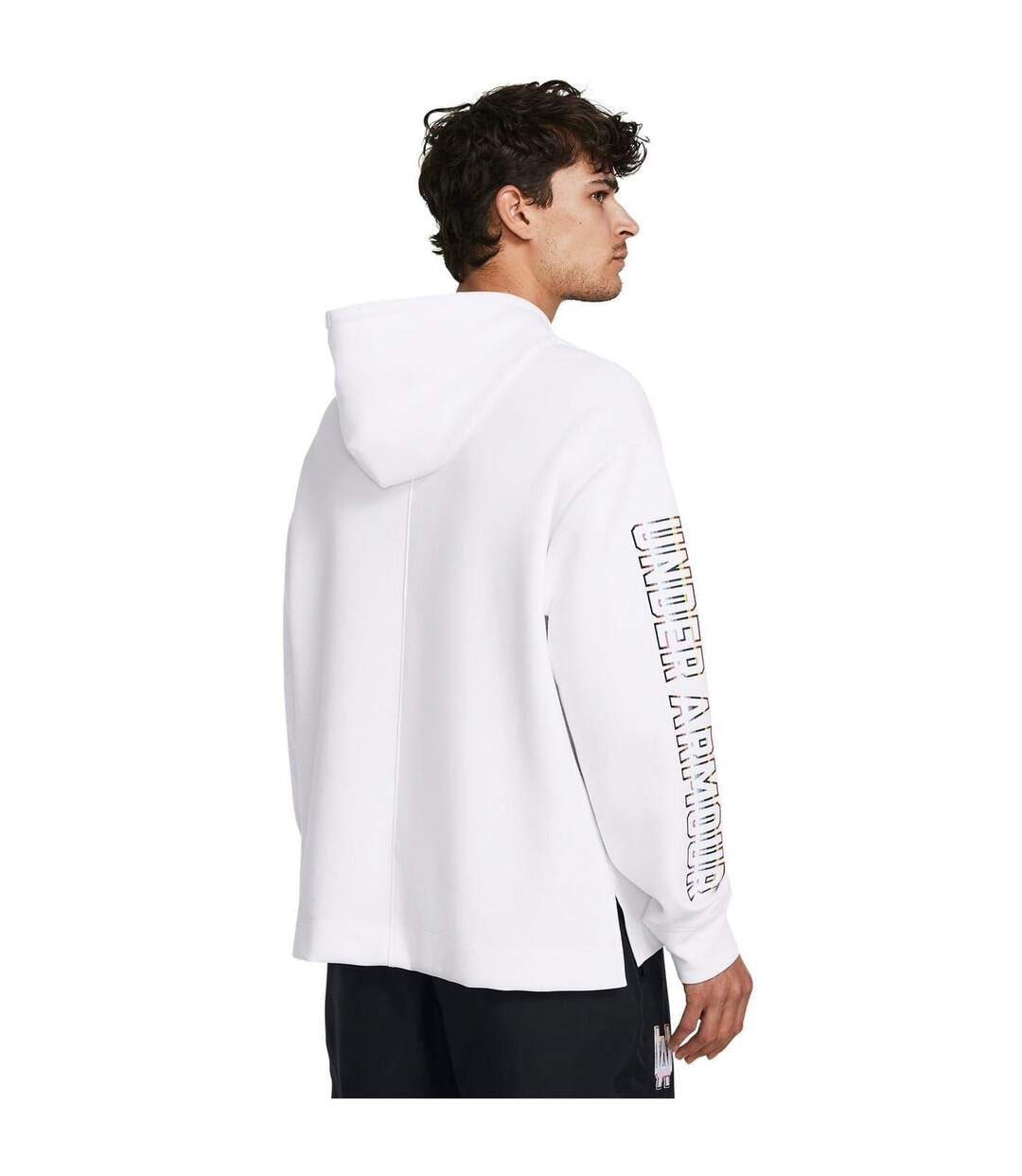 Sweat À Capuche Motif/style Imprimé Graphique Pride Adulte Blanc Under Armour-3