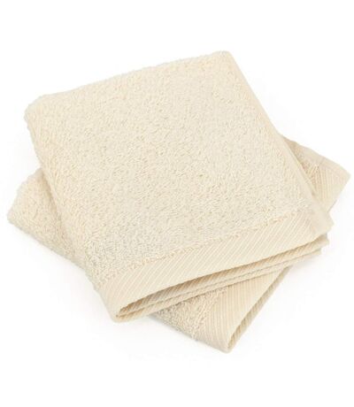 Lot de 2 serviettes invité 30x30 cm coton peigné ALBA violet