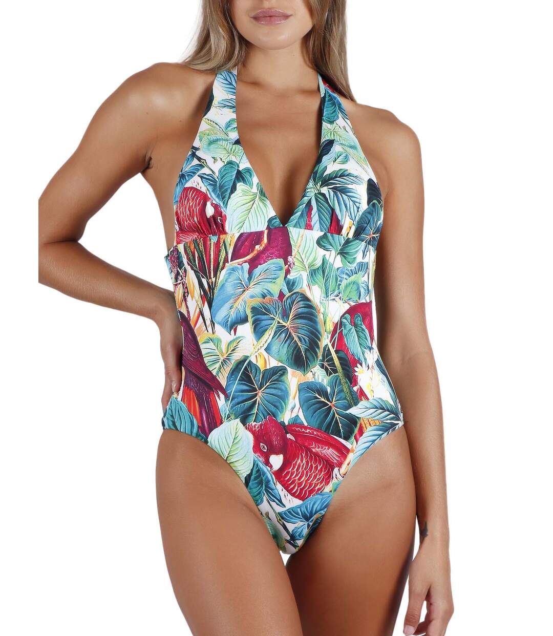 Maillot de bain 1 pièce dos nu préformé Tropical Admas-1