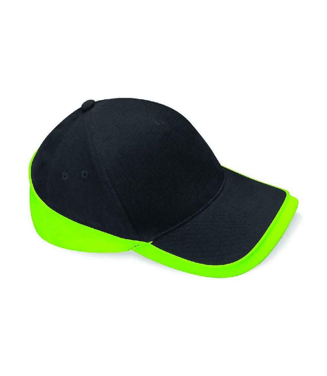 Casquette teamwear competition noir / vert clair Beechfield-1