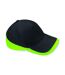 Casquette teamwear competition noir / vert clair Beechfield