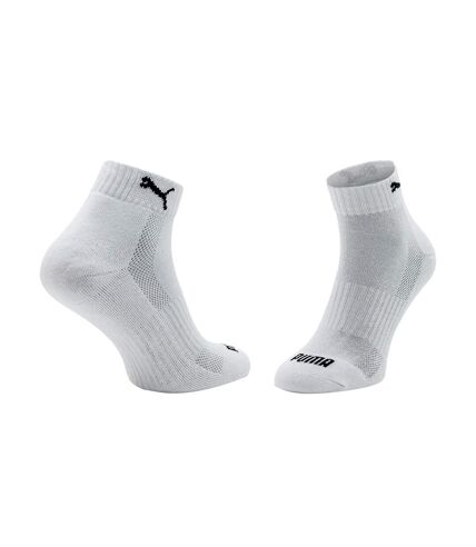 Puma Unisex Adult Cushioned Ankle Socks (Pack of 3) (White/Black) - UTRD2201
