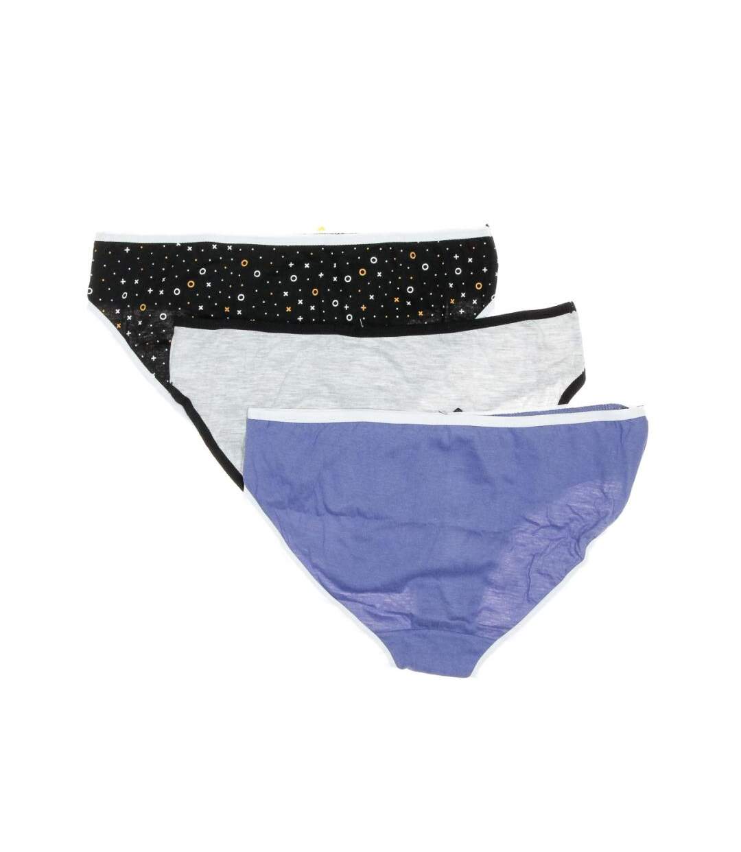 Lot x3 culottes gris/noir/bleu femme simply me-2