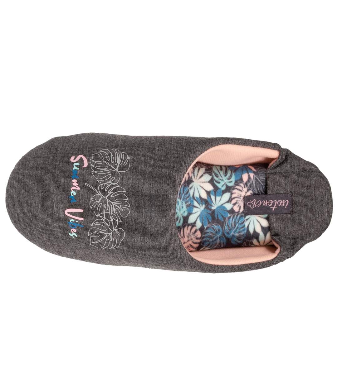 Isotoner Chaussons extra-light Mules femme en jersey et semelle à picots antidérapants-2