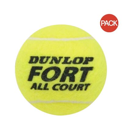 Pack of 4  Fort all court tennis balls  one size yellow Dunlop