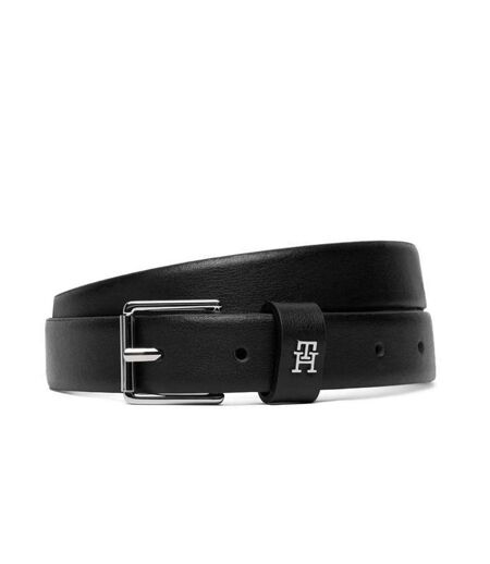 Ceinture noire femme tommy hilfiger square 2.5 silver
