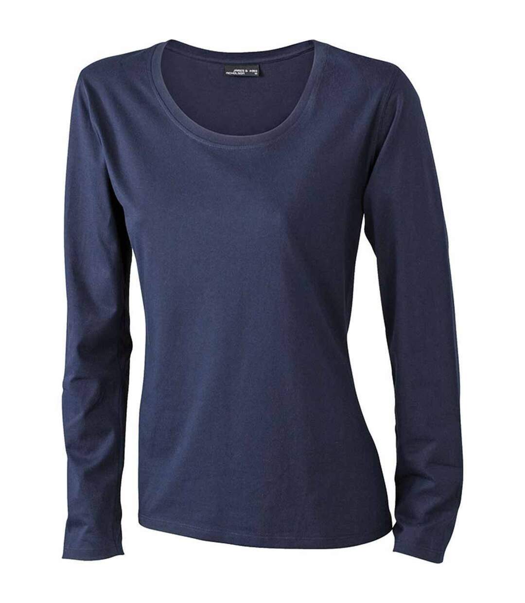 T-shirt femme manches longues - JN903 - Bleu marine-1