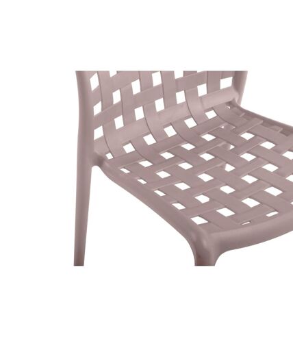 Lot de 4 chaises de jardin en polypropylène Sienne