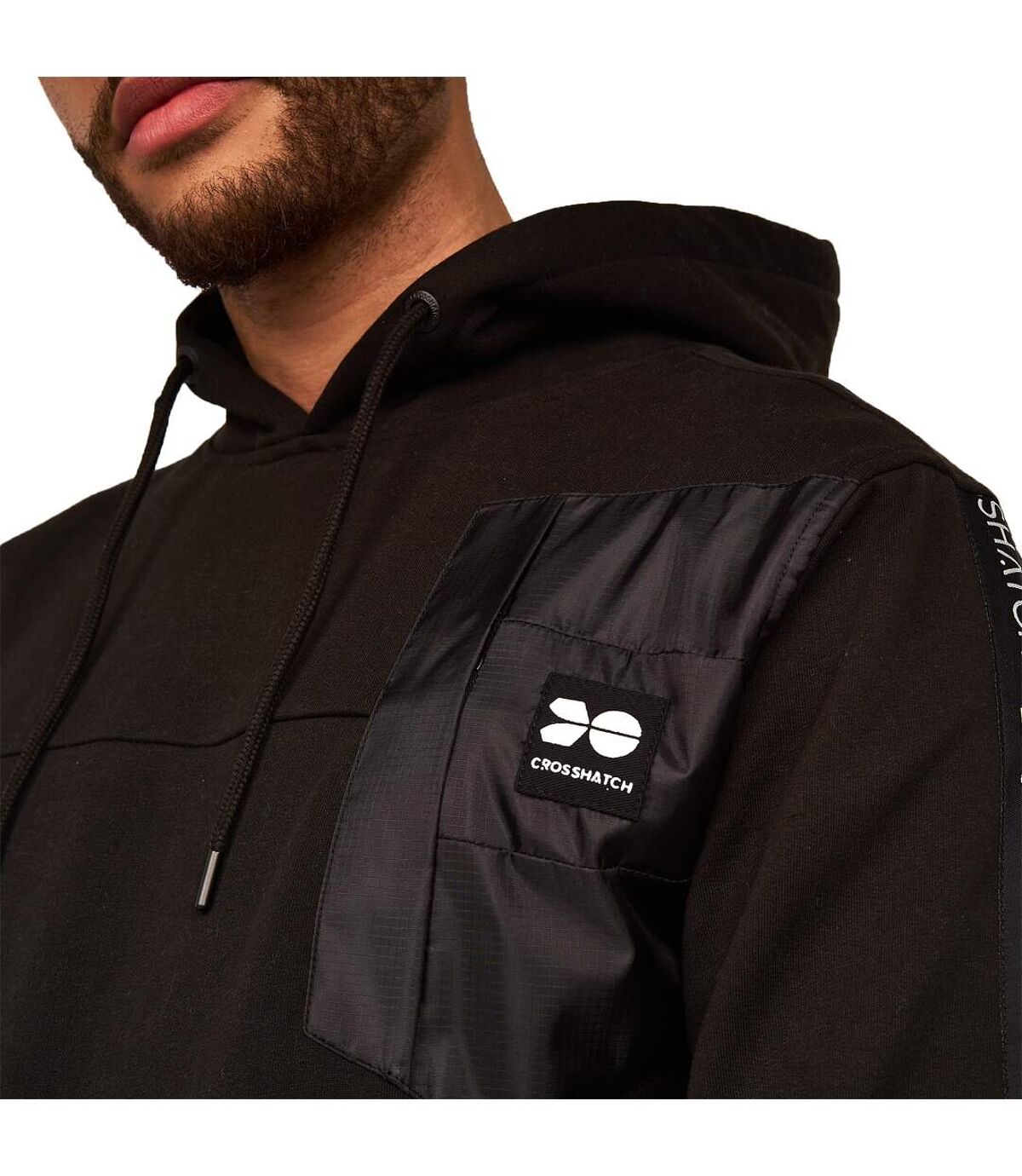 Crosshatch Mens Tellfar Hoodie (Black)