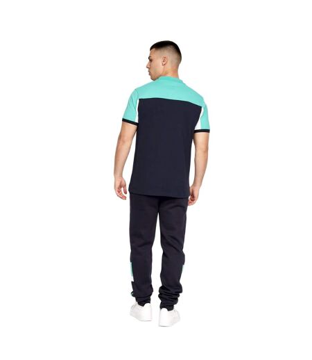 Polo jabblist homme bleu marine / turquoise vif / blanc Crosshatch Crosshatch