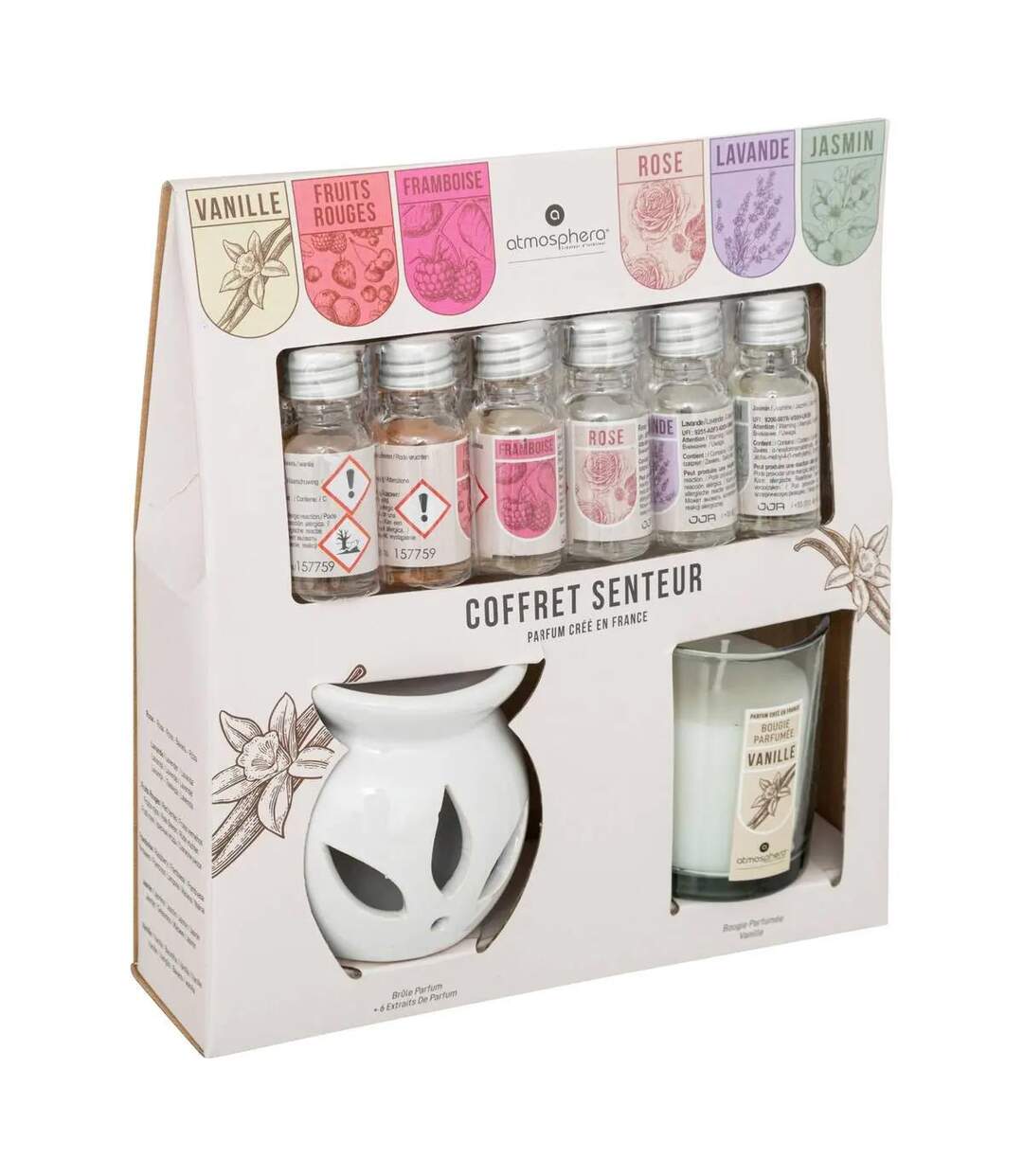 Coffret Senteur 8 Pièces Bien-être 23cm Vanille-1