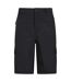 Mens Explore Cargo Shorts Black Mountain Warehouse-1