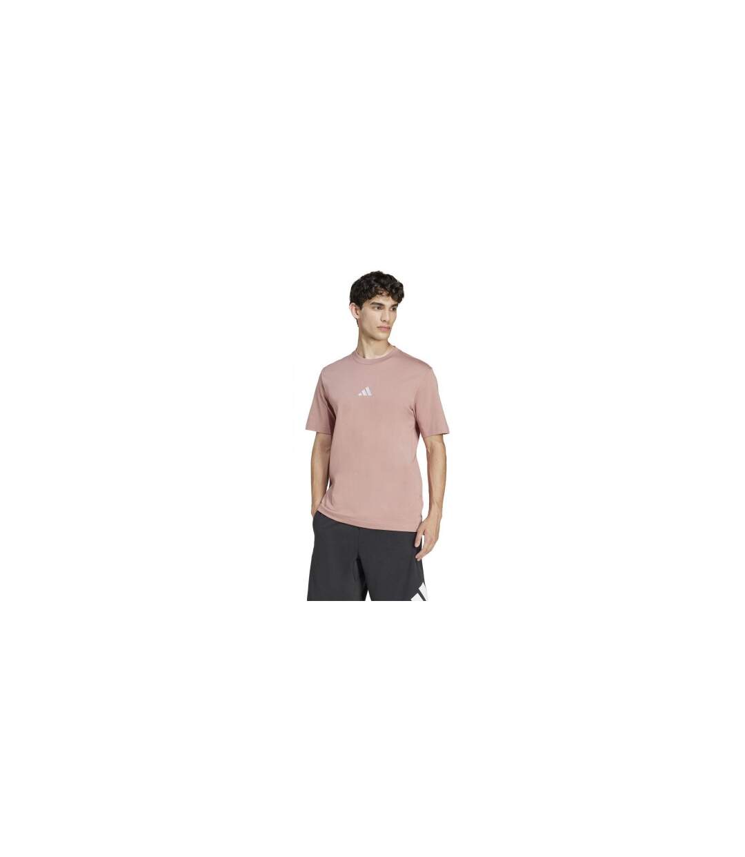 T-shirt Motif/style Logo Essentials Homme Beige Rose Adidas-1