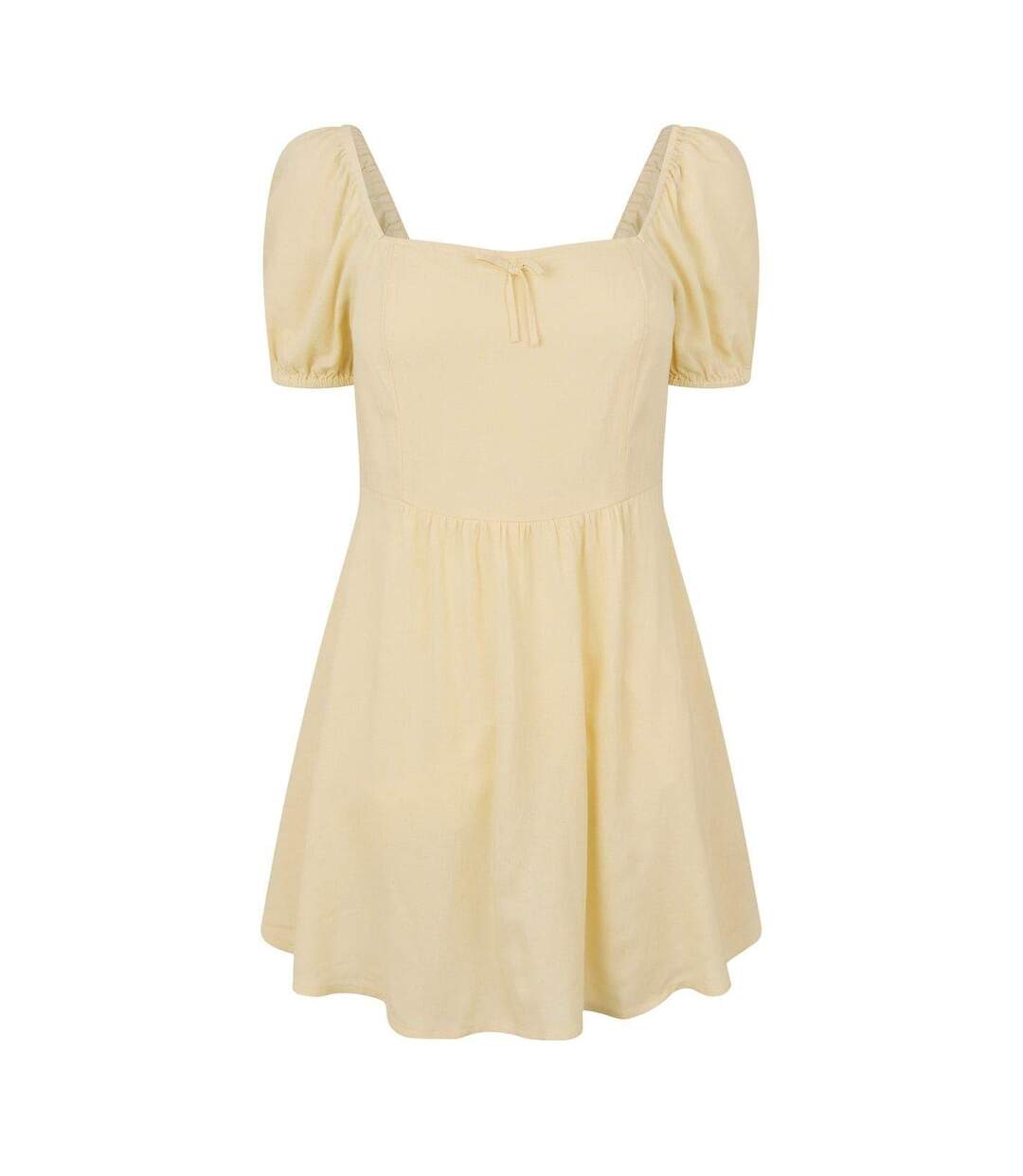 Robe Courte Manches Bouffantes Femme Jaune Clair Jack Wills-2