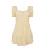 Robe Courte Manches Bouffantes Femme Jaune Clair Jack Wills-2