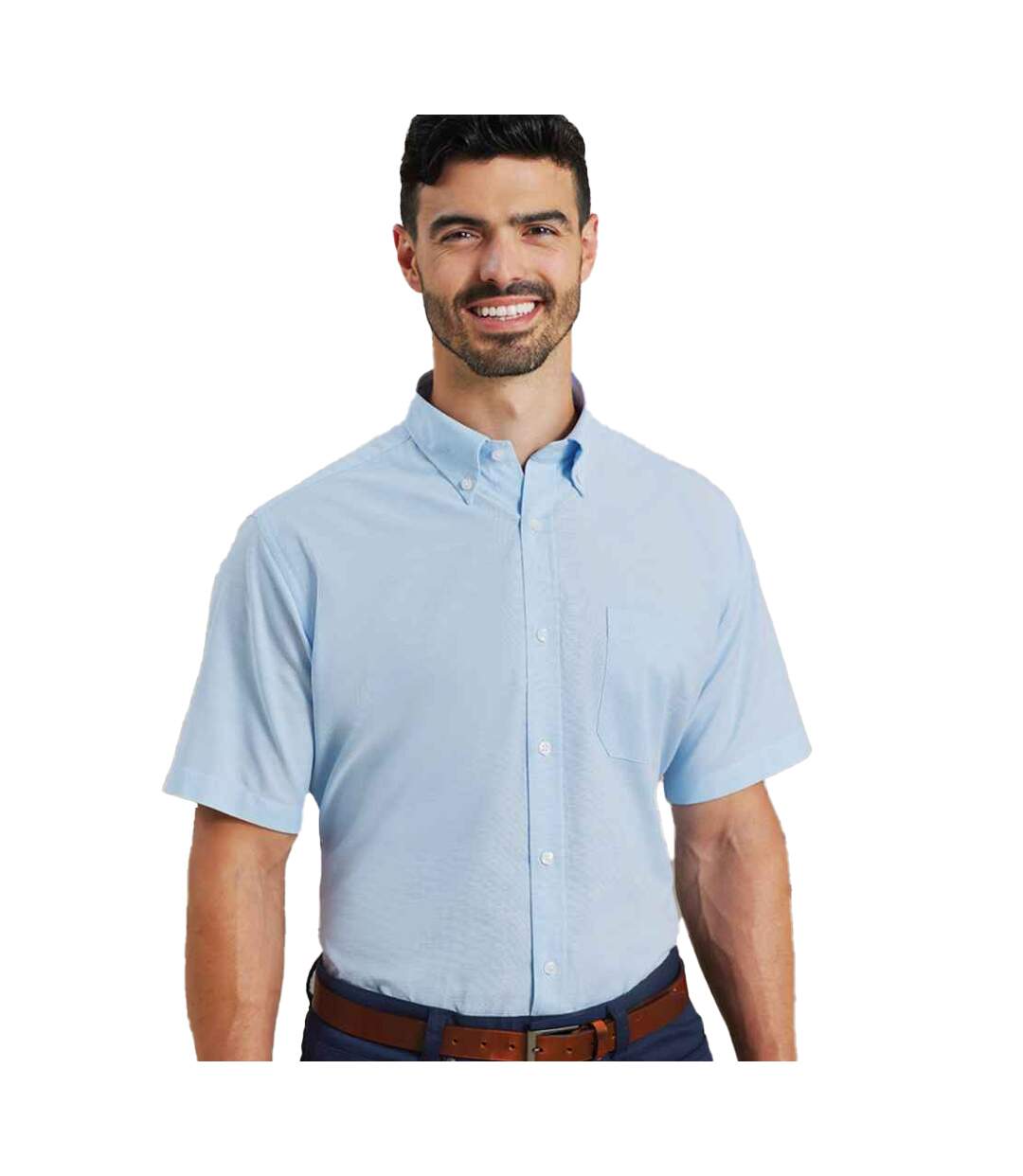 Chemise de travail à manches courtes homme bleu clair Premier