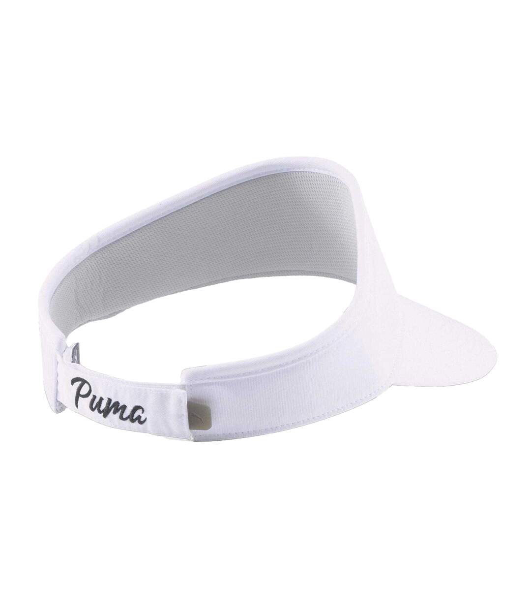 Embroidered Logo Golf Visor White Black Puma-3