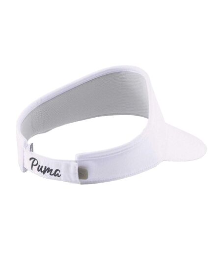 Embroidered Logo Golf Visor White Black Puma