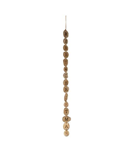 Guirlande Déco en Bois Mery Christmas 90cm Naturel