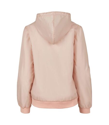 Veste Coupe-vent Femme Rose Clair Blanc Build Your Brand