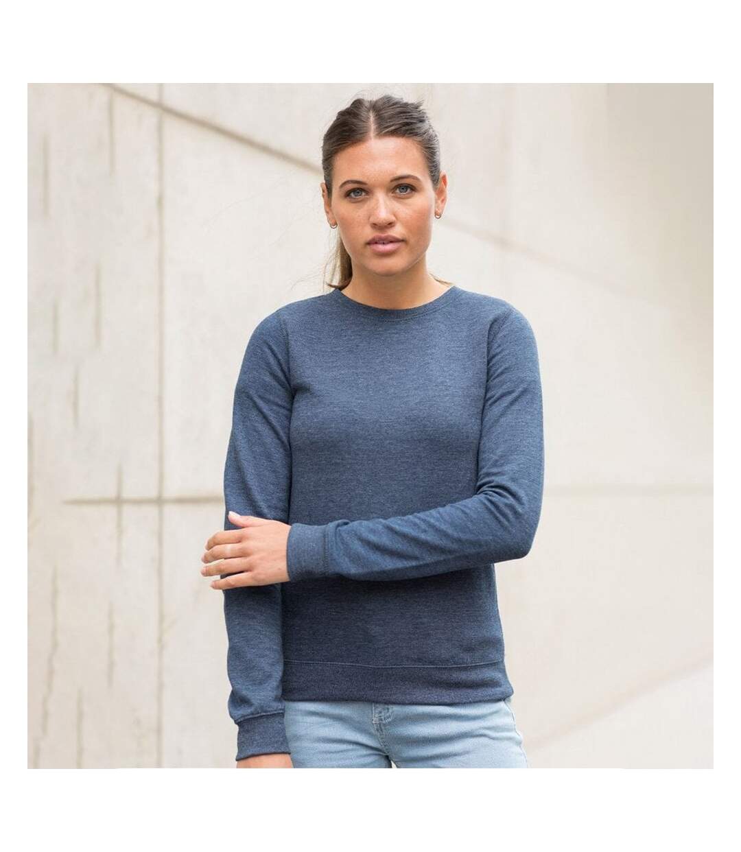 Awdis - Sweatshirt léger - Femme (Bleu marine chiné) - UTRW176-2