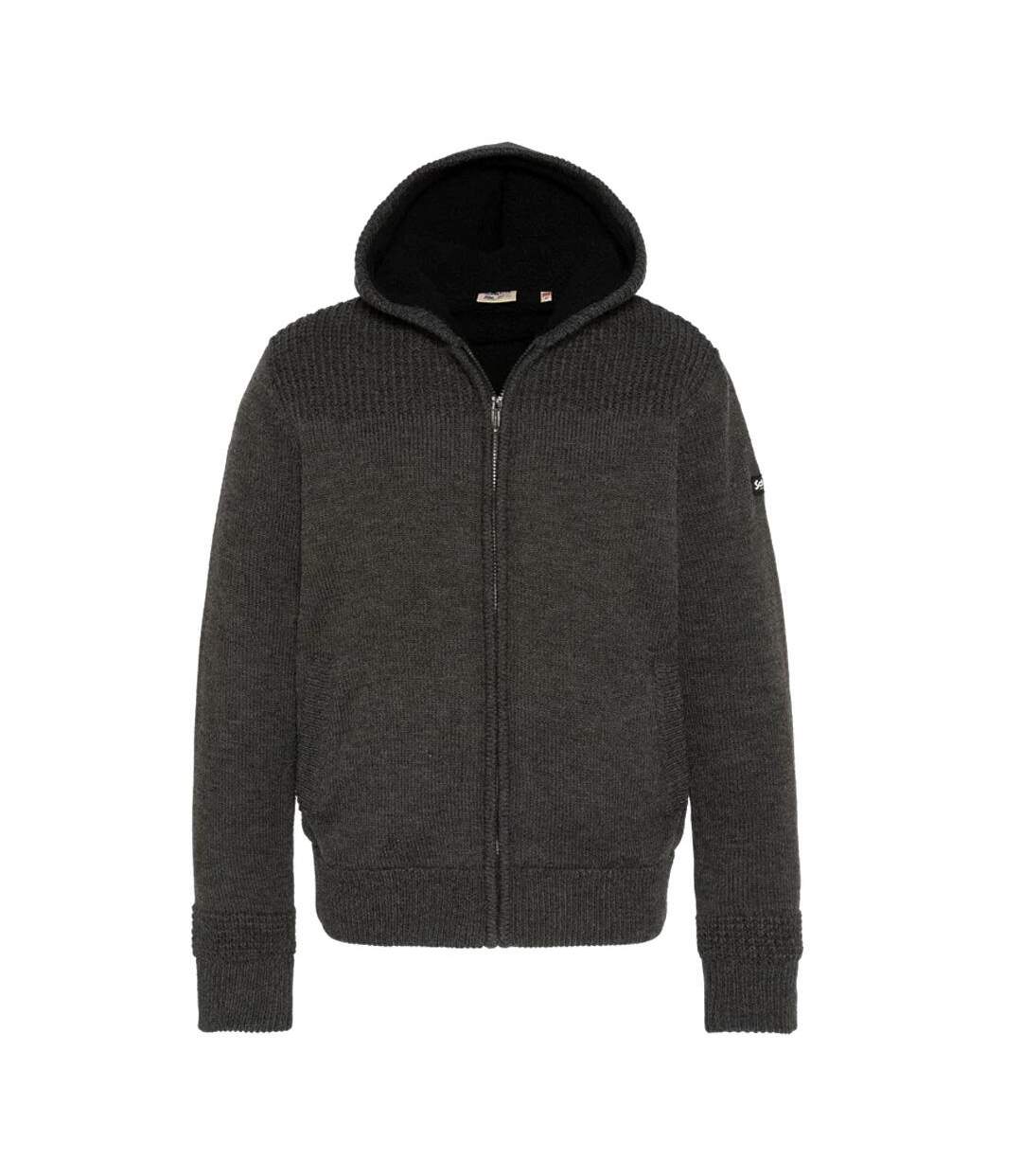 Gilet gris homme schott big pull-1