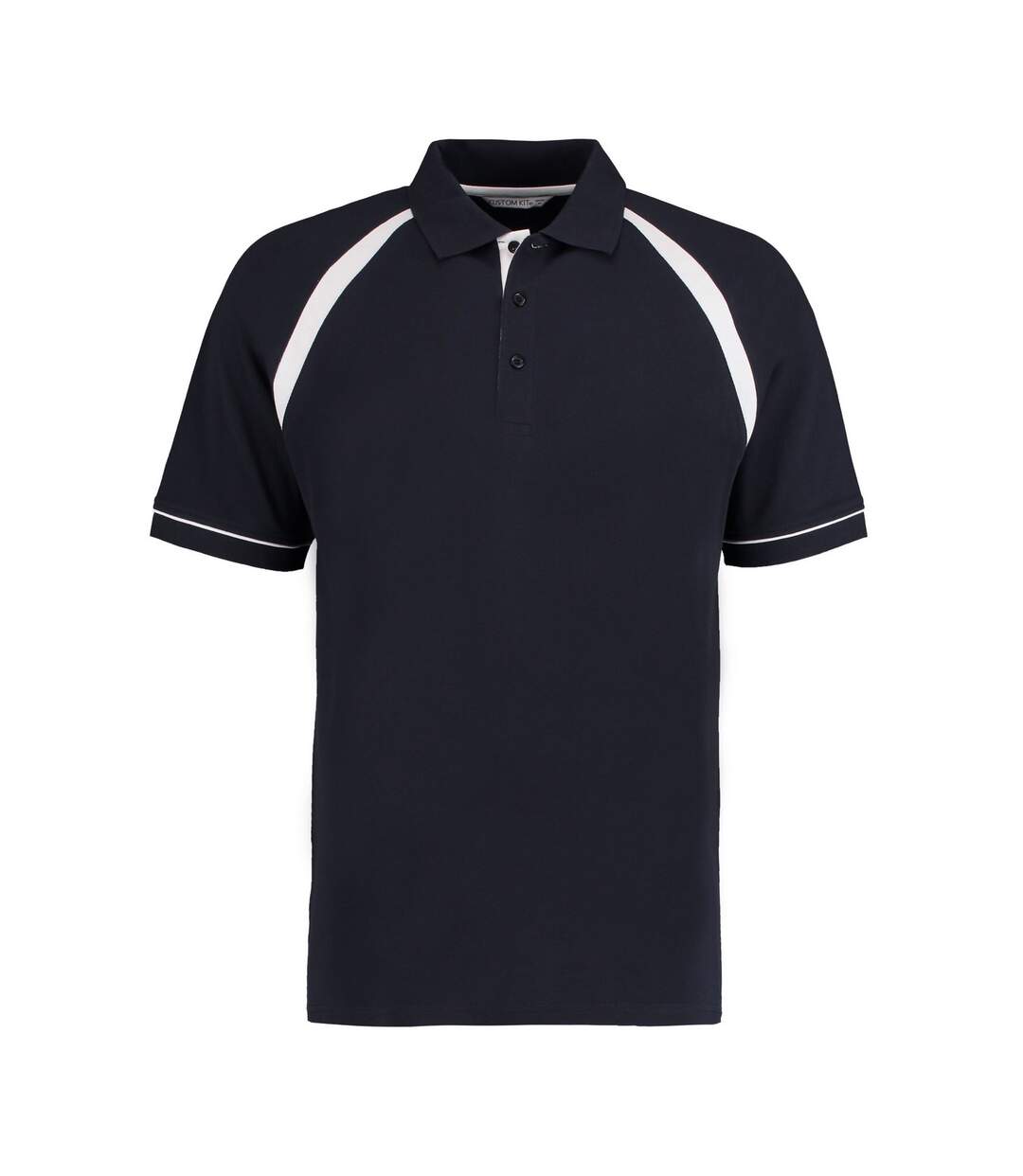 Mens oak hill polo shirt navy/white Kustom Kit-1