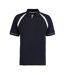 Mens oak hill polo shirt navy/white Kustom Kit-1