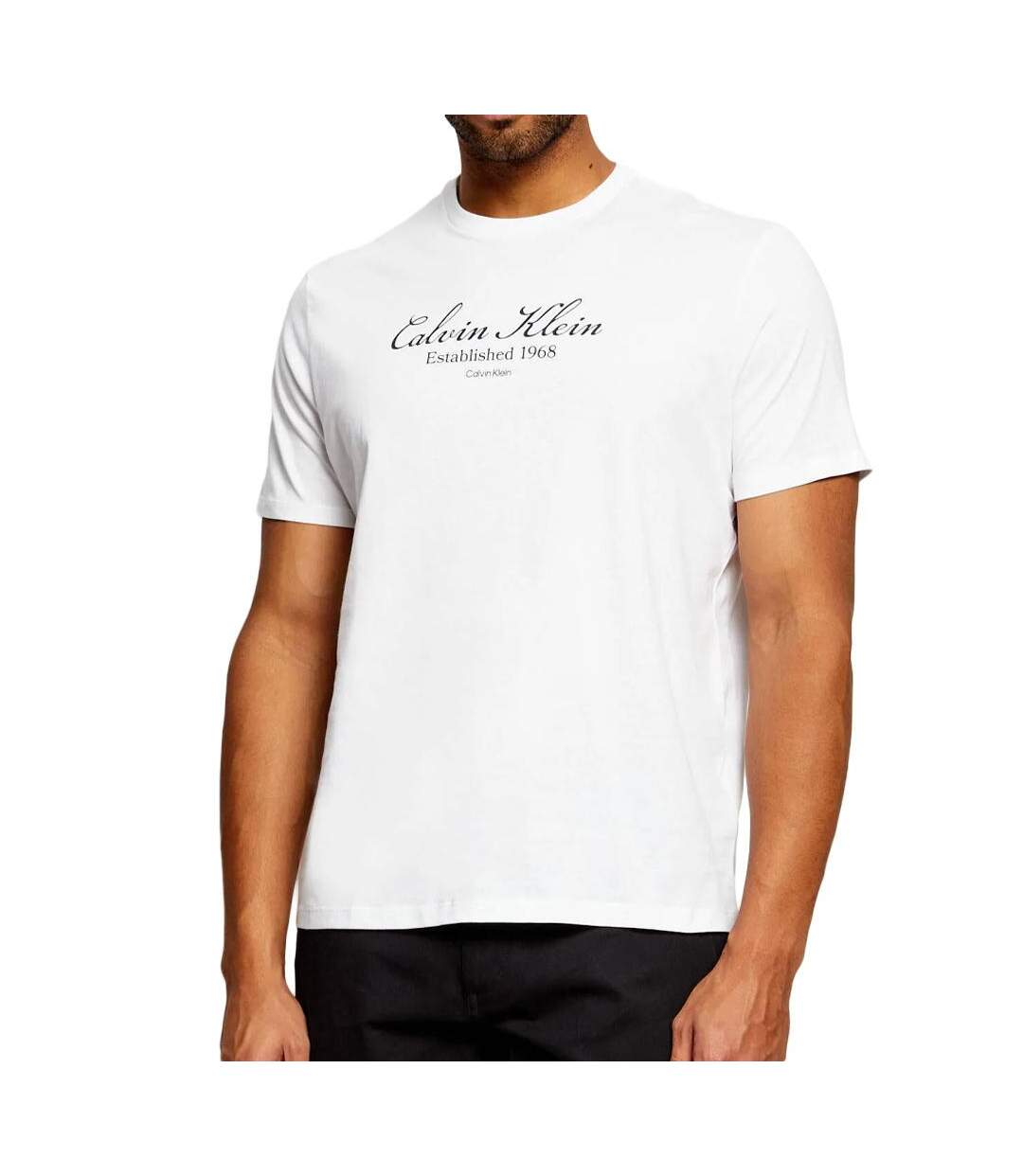 T-Shirt blanc homme calvin klein jeans script cal-1