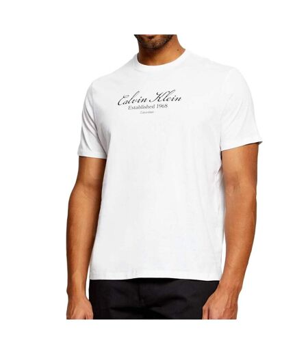 T-Shirt blanc homme calvin klein jeans script cal