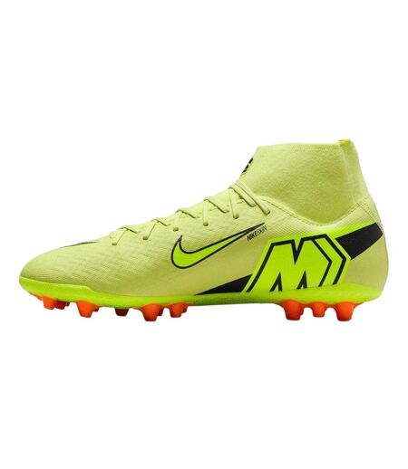 Mens Mercurial Superfly 10 Academy Leather Artificial Ground Football Boots Volt Crimson Nike