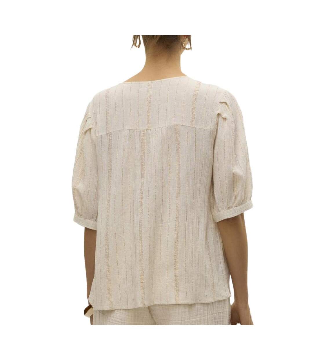 Blouse beige femme vero moda dahlia-2